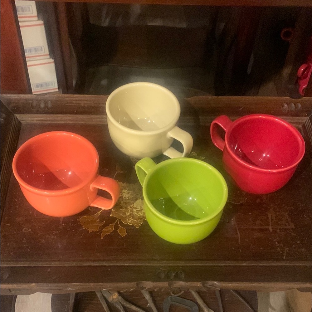 Homer Laughlin/Fiesta Jumbo Mugs Set of 4